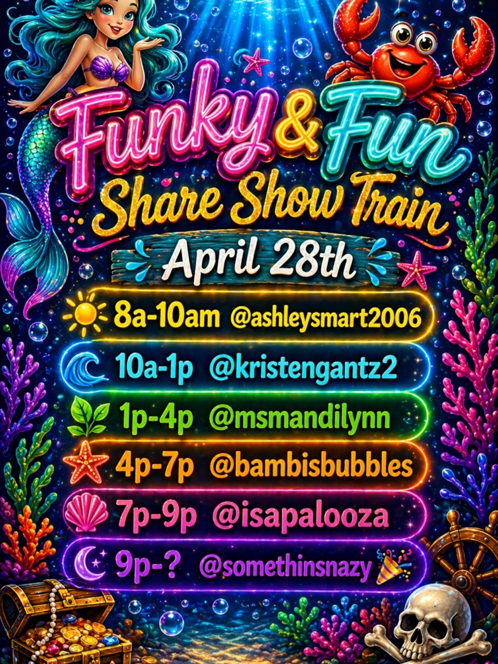 Neon Confetti Party Backdrop - Funky & Fun Share Show Train